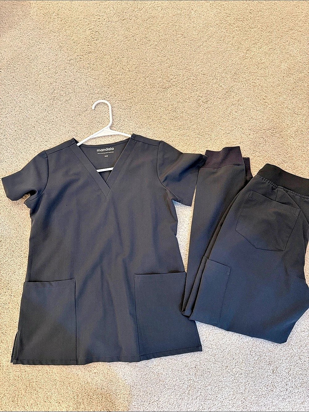 Mandala Scrubs Mandala Scrub Jogger Set dark grey
